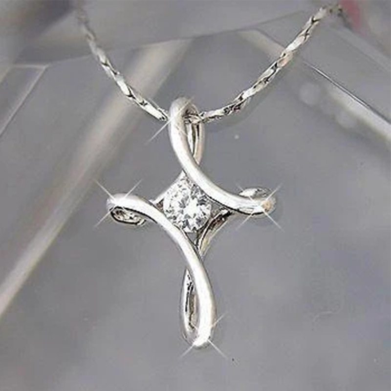 Cao Shi Wish New Punk Möbius Strip Zircon Pendant Necklace Popular European and American Jewelry Cross-Border Hot Sale Cao Shi Wish New Punk Möbius Strip Zircon Pendant Necklace Popular European and American Jewelry Cross-Border Hot Sale