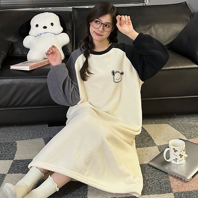 2026 New Women's Sleepwear, Warm Coral Fleece Thickened and Fleece-Lined, Can Be Worn Outside, Home Wear Two-Piece Set 2026 New Women's Sleepwear, Warm Coral Fleece Thickened and Fleece-Lined, Can Be Worn Outside, Home Wear Two-Piece Set