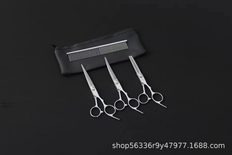 6inch テディ犬用毛刈りはさみプロフェッショナルペットクリーニング美容ツールセットメーカー用品浮き毛除去|undefined