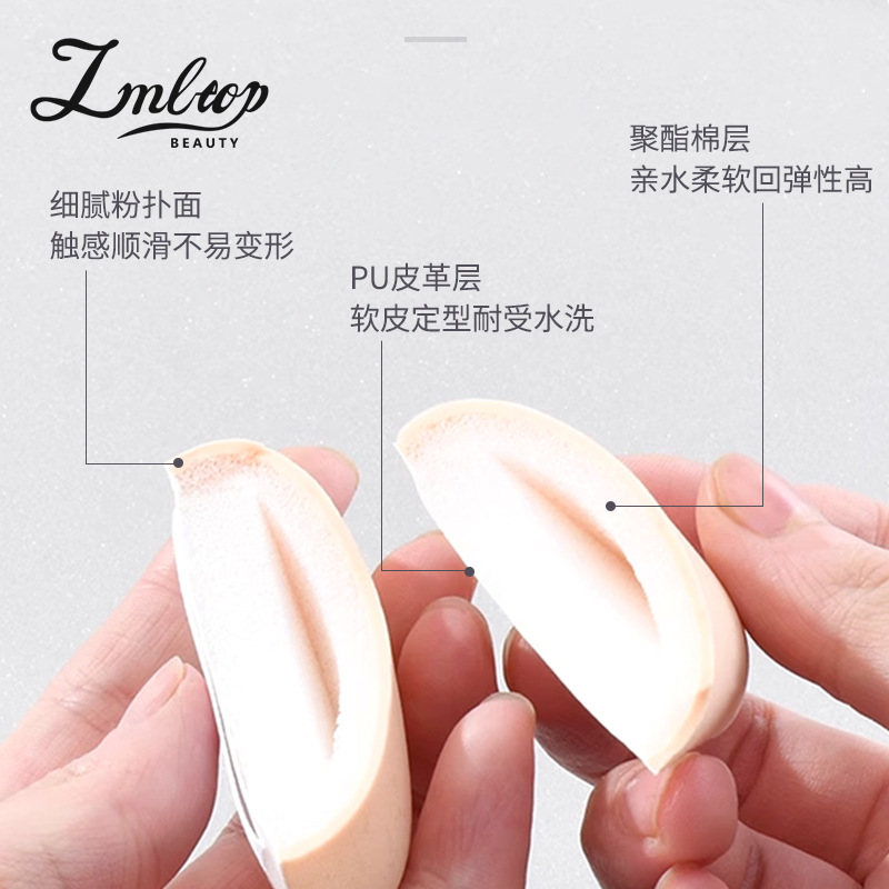 LMLTOP triángulo de algodón de azúcar puff mojado y seco Fundación cojín de aire líquido skin-friendly maquillaje puff SY235