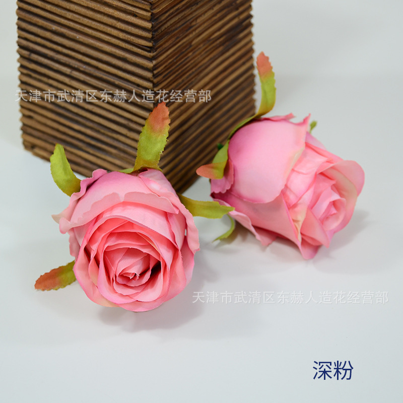油絵のバラの花の頭のつぼみの芯のバラの花のバラの壁の装飾の手の花の帽子の花はdiyの花輪を作ります。|undefined