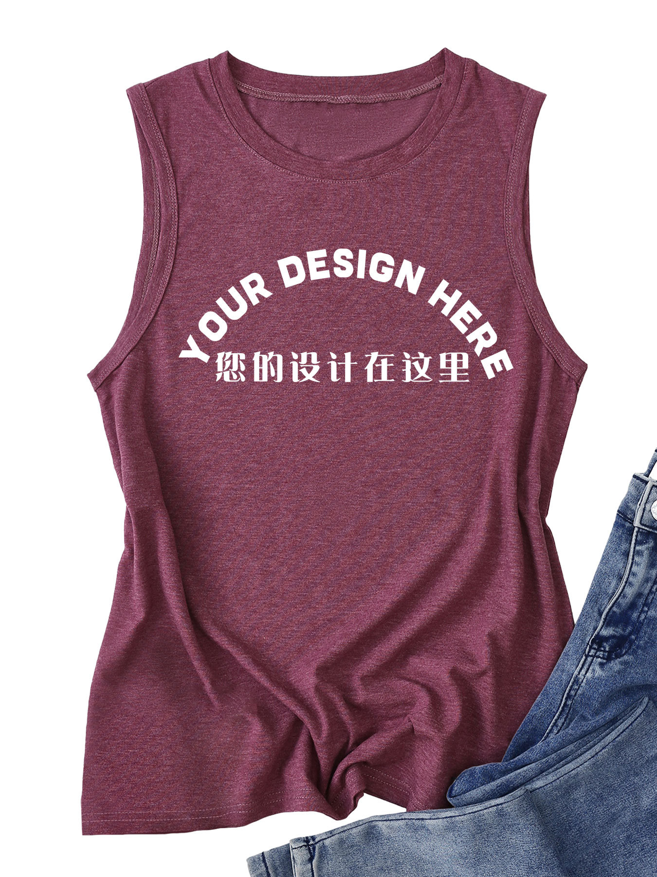 2802 - Purple-red vest - center front