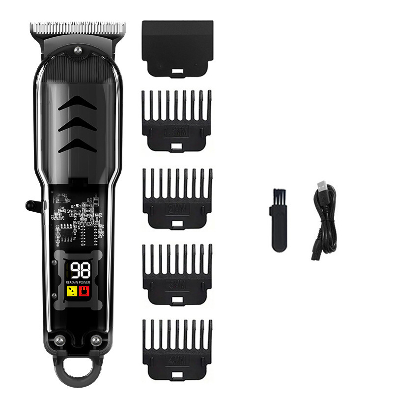 Cortadora de pelo transparente para peluquería, cortadora de pelo especial, barbería profesional, afeitadora eléctrica