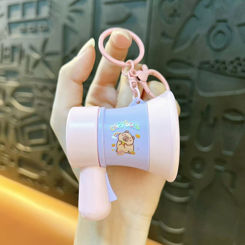 创意卡皮巴拉录音喇叭钥匙扣趣味解压录音喇叭学生玩具书包小挂件|undefined