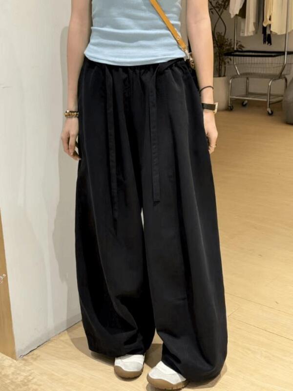 欧货高级感直筒阔腿裤女2025秋季新款宽松显瘦小个子百搭休闲长裤|undefined