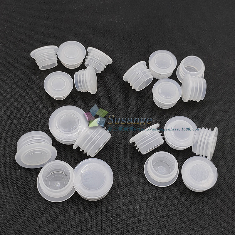 玻璃瓶内塞11#12#13#14#15mm精油瓶内塞 无孔塞平顶塞 三线胶塞PE