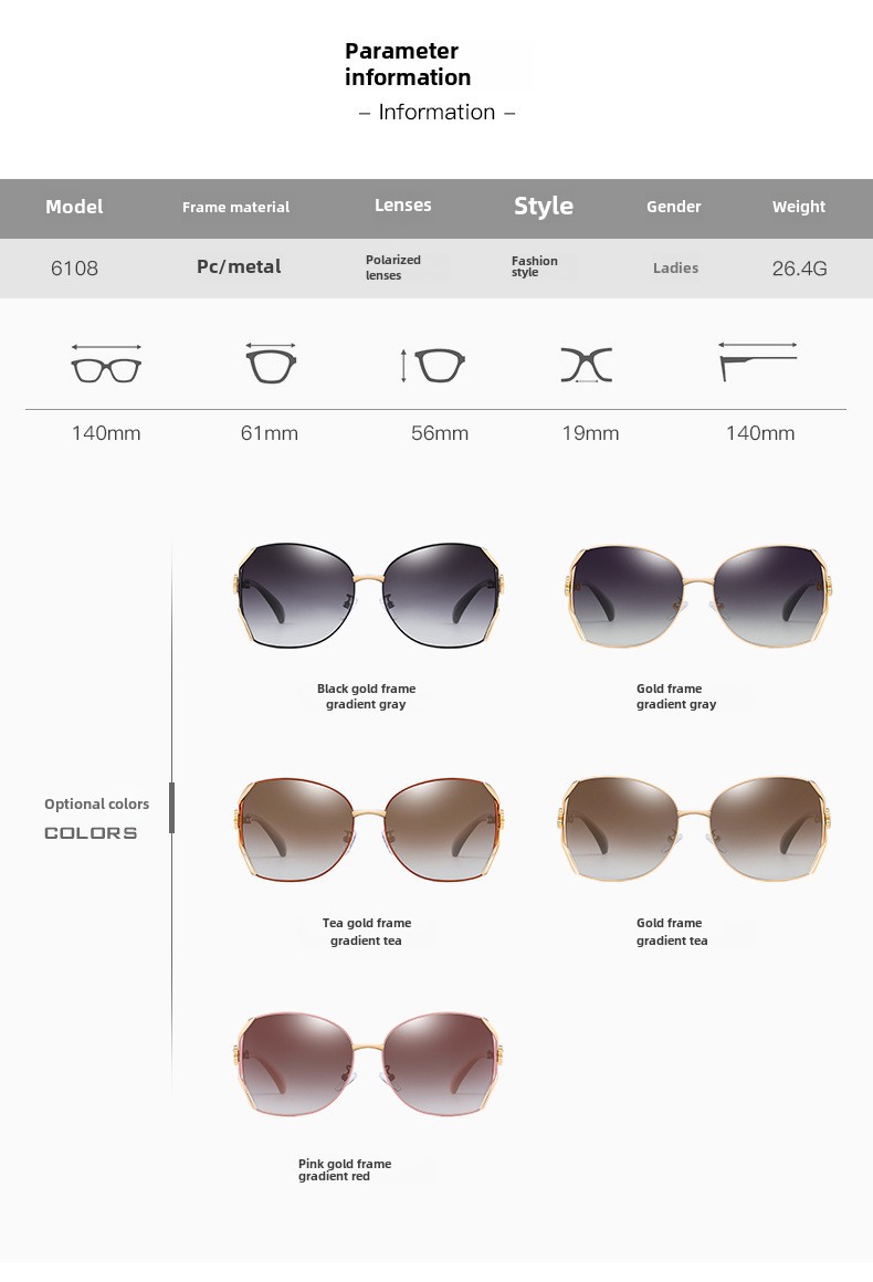 Polarized Sunglasses For Women Elegant Diamond Clover Metal Frames_voghion.com
