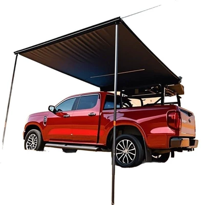 Car Canopy Outdoor Tent Aluminum Alloy Off-Road Vehicle Outdoor Sunshade Car Side Tent Side Tent Car Canopy (Avtomobil yan çətirləri) - individual-vinyl-car-side-tent-pu-leather-cover-16x25