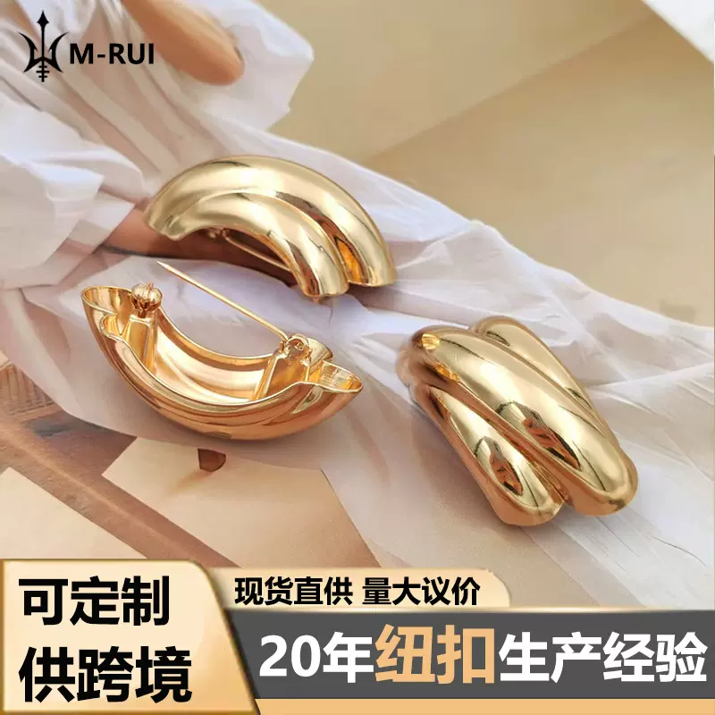 外贸跨境大爆款异形可打开兔子头拱形金属装饰别针泳衣比基尼胸针