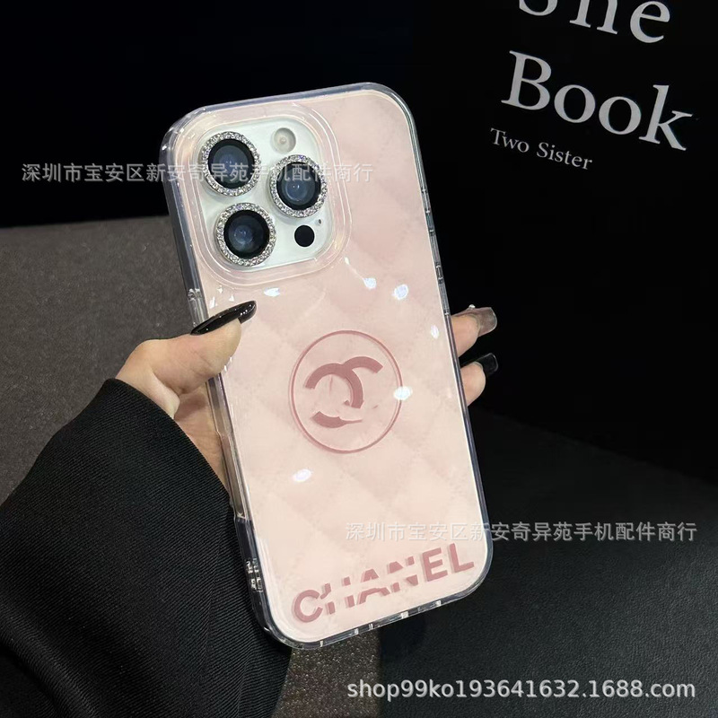 小香风菱格欧美外贸专供适用iPhone16Promax轻奢潮牌苹果16手机壳|undefined