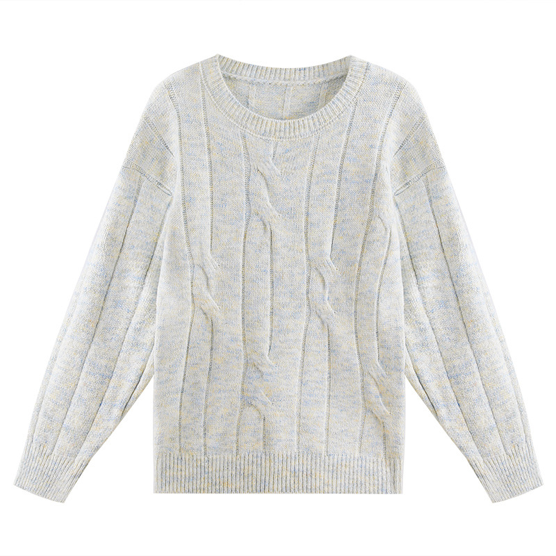 (2개) 일본식 레트로 트위스트 풀오버 스웨터 여성의 가을과 겨울 디자인 센스 니쉬 루즈 아우터 탑 게으른 스타일 작은 남자