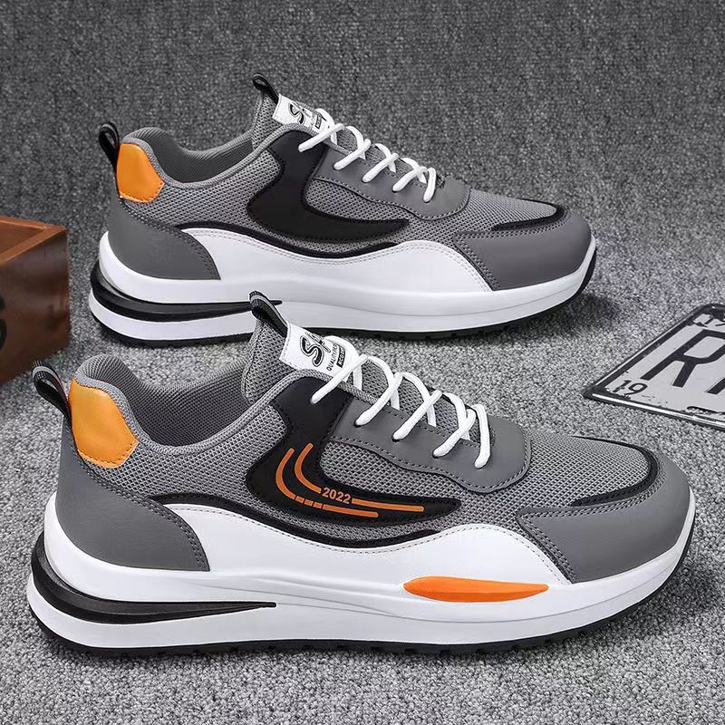 Primavera y otoño zapatos de hombre de moda simple, zapatos de correr ligeros, estudiantes de moda al aire libre, zapatos de deporte transpirables por mayor