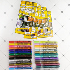 Cross-border 40-color acrylic marker pen set hand account graffiti painting photo album DIY 0.7mm water-based acrylic pen wholesale