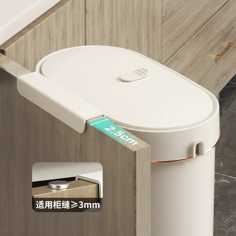 Cubo de basura montado en la pared, cocina de la casa, cuarto de baño, retrete, hueco especial con la tapa, cesta del papel usado de la cocina, nuevo cubo del almacenamiento