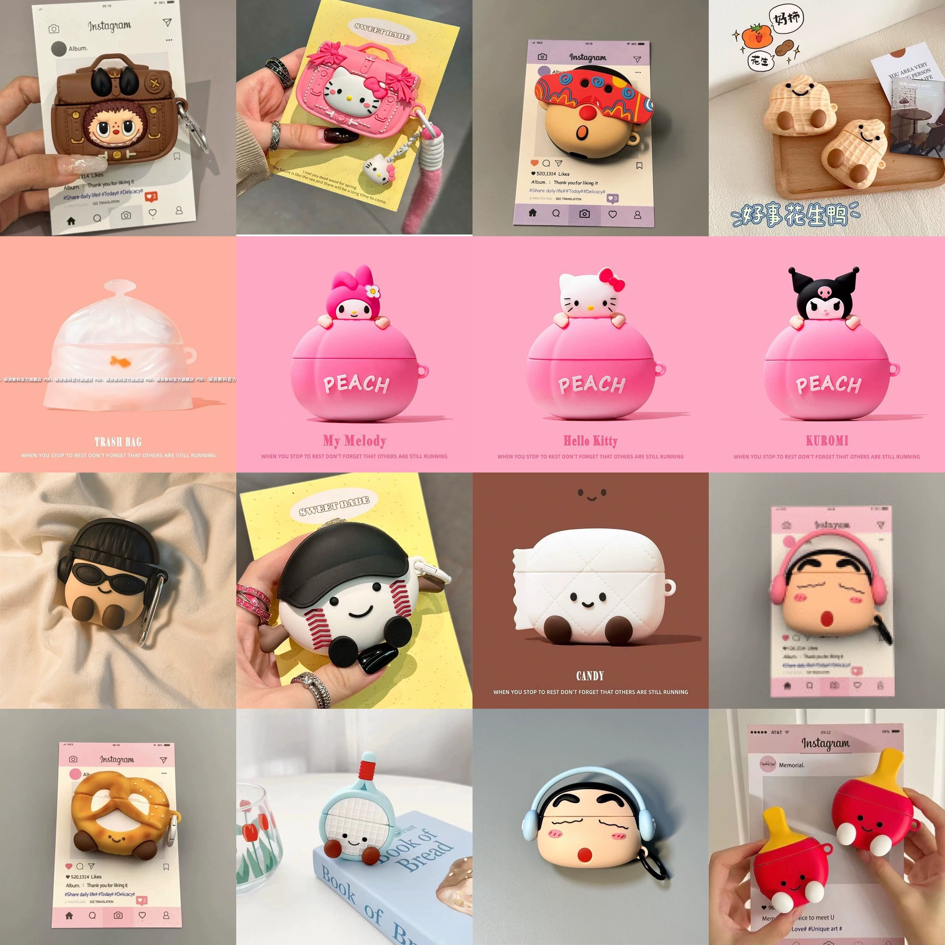 Apple, creative cartoon wireless compatible headphones, protective case, iPhone2, print, bluetooth, 3/, pro2