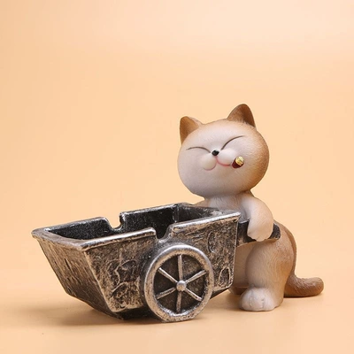 2026 New Trendy Large-Capacity Car ashtray - cat-in-a-strollerbrown
