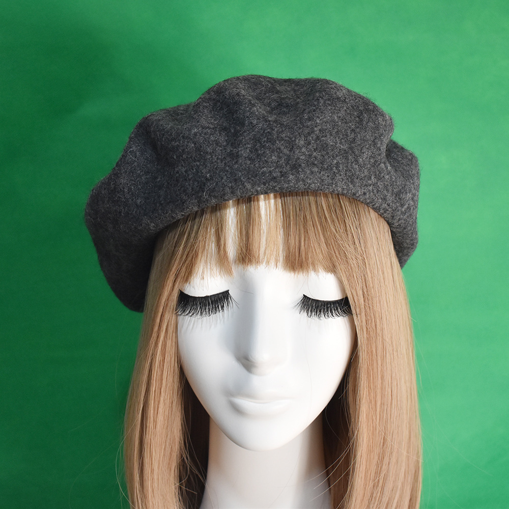 Unisex dam ull premium basker Höst/vinter vintage målarhatt Newsboy hatt rosa_voghion.com