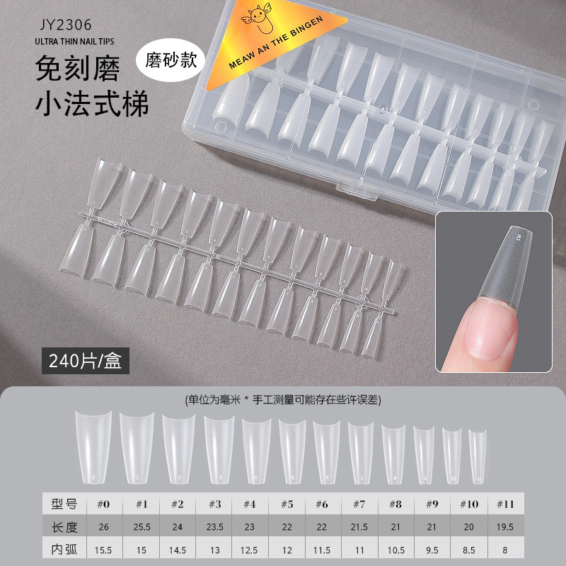 Europa y los Estados Unidos arco plano sin marcas sin grabación caja de molienda transparente esmerilado desmontable extensión de la mitad de la hoja de manicuras de doble uso