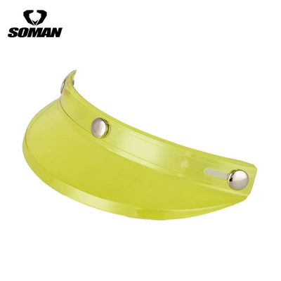 Retro Motorcycle Helmet Special Dəbilqə (Kaska) aksesuarları - yellow