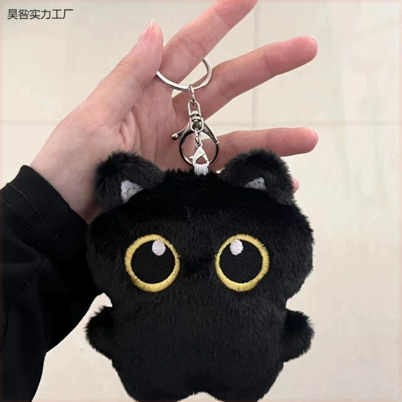 Милая маленькая черная кошка котенка кукла подвеска плюшевые игрушки для праздничного дня рождения