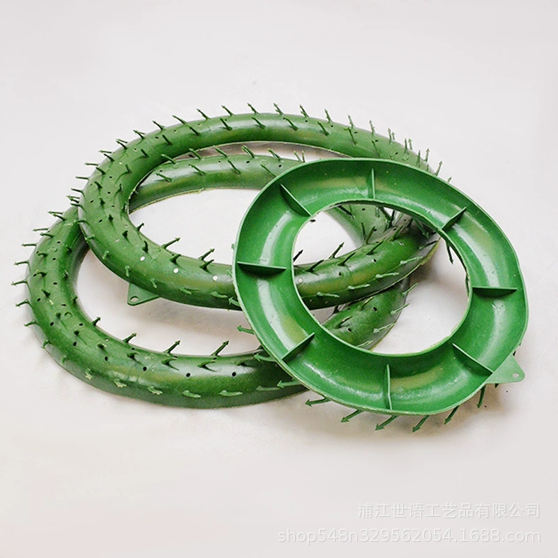 Plastic wreath frame with pegs, Ø 20 cm / 30 cm, for floral arrangements and handmade decor