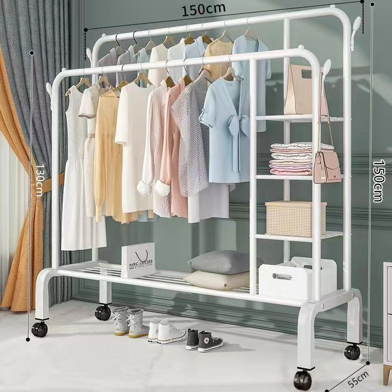 Combinación percha de ropa zapatos sombreros quilt tipo suelo balcón dormitorio sombreros gancho de almacenamiento de productos fabricantes de comercio exterior secado plegable