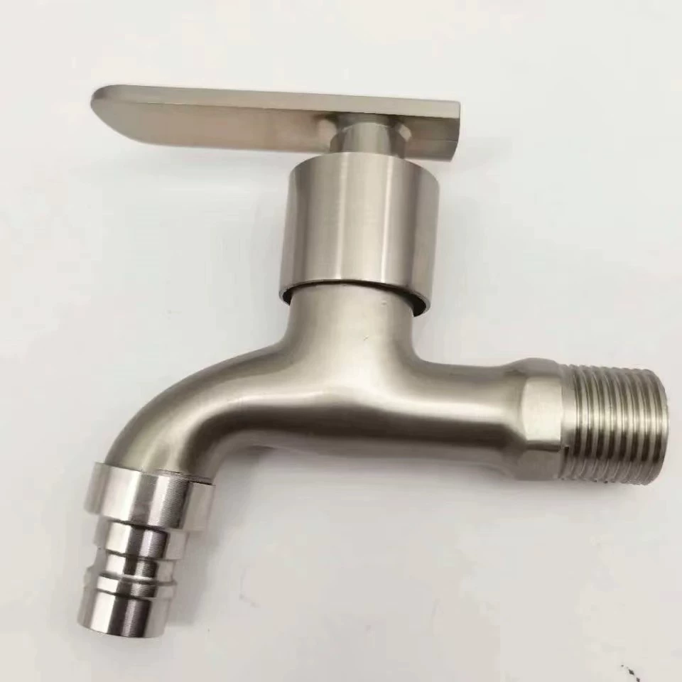 Матовый смеситель для стиральной машины 304, плоский 4-точечный смеситель с острым горлышком, быстро открывающийся смеситель с острым горлышком, производитель оптовой продажи