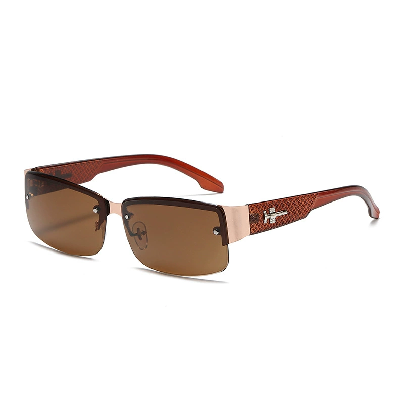 Men’s metal sunglasses, square frame, lightweight, multiple lens tints