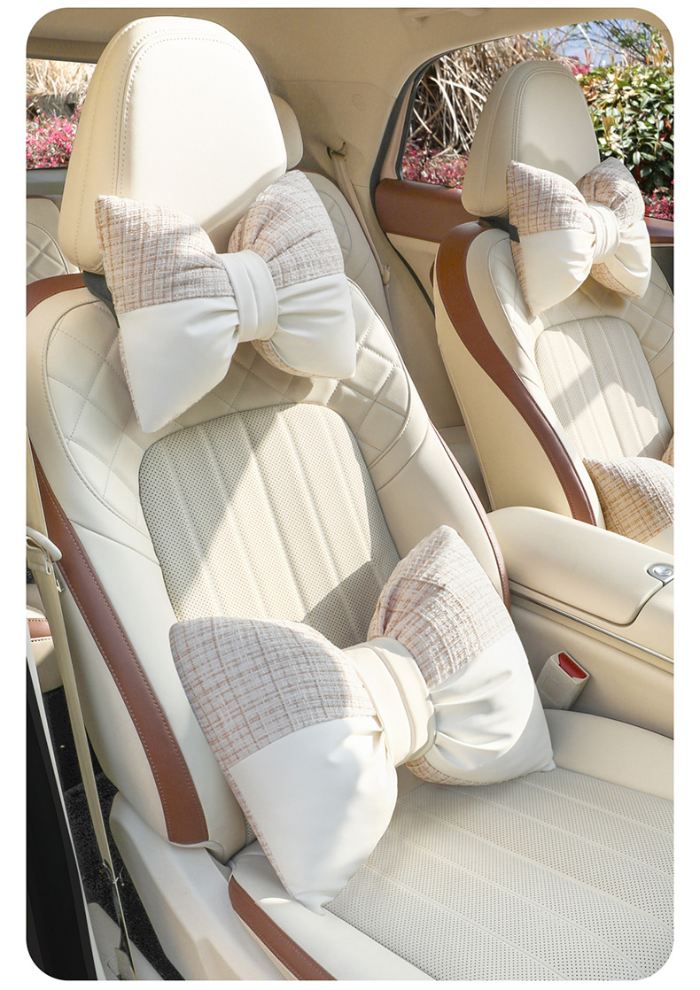 New Bow-Knot Sofa Pillow, Office Seat Lumbar Support, Universal for All Seasons, Good Waist Support for Long Periods of Sitting, Car Headrest