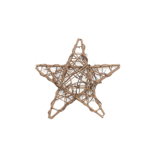 Christmas rattan five-pointed star festival decoration forest pastoral kindergarten diy handmade immortal float hanging rattan ring