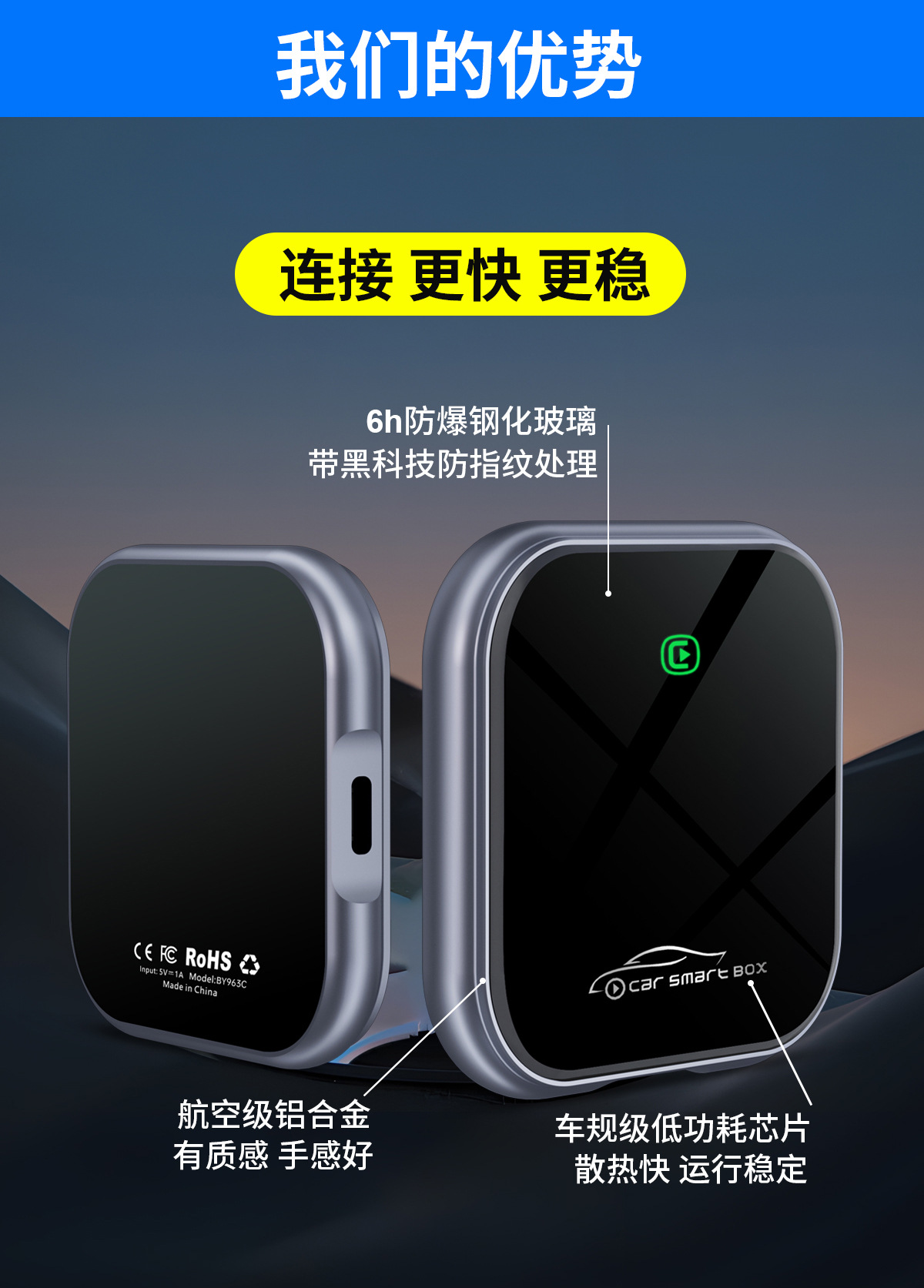Wireless CarPlay module Android auto car machine navigation CarPlayI audio and video wholesale car