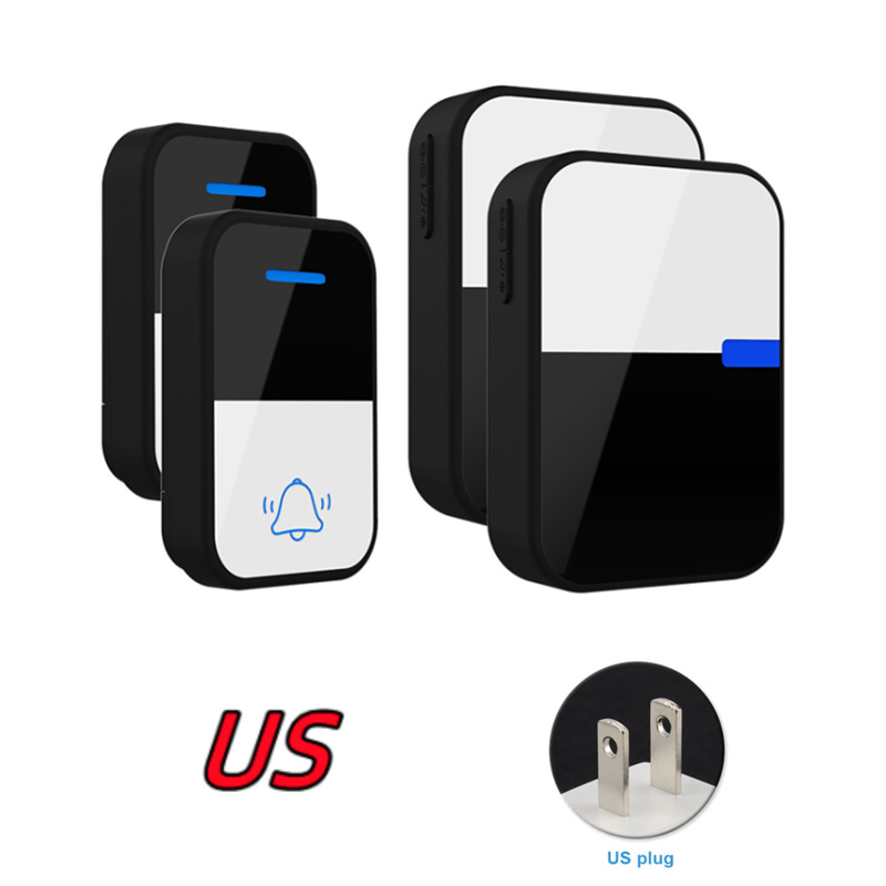 [Battery] remota pared penetrable inalámbrica timbre electrónico de cuatro niveles de alto volumen de llamada recordador CR2032