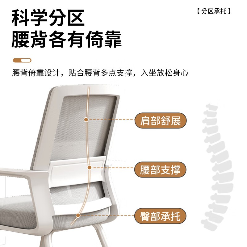 Silla de Computadora de Malla de Nylon, Ergonómica, para Oficina