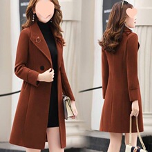 呢子大衣女中长款秋冬款韩版时尚修身妮子毛呢外套女