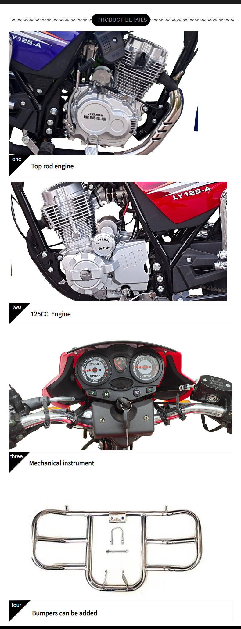 125cc electric-injection motorcycle, new diamond model, cross-border fuel-powered two-wheeled motorcycle, can be registered