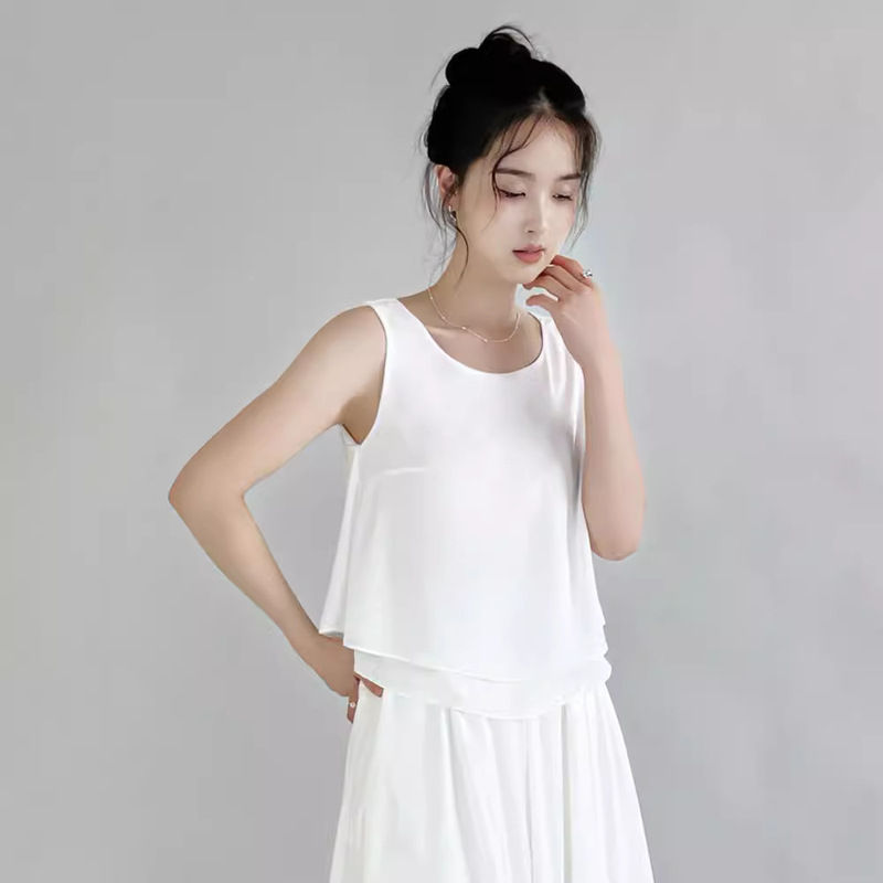 Camisole Top Inner Base Shirt Women's All-match Sleeveless Loose V-neck Chiffon Sexy Inner Waistcoat