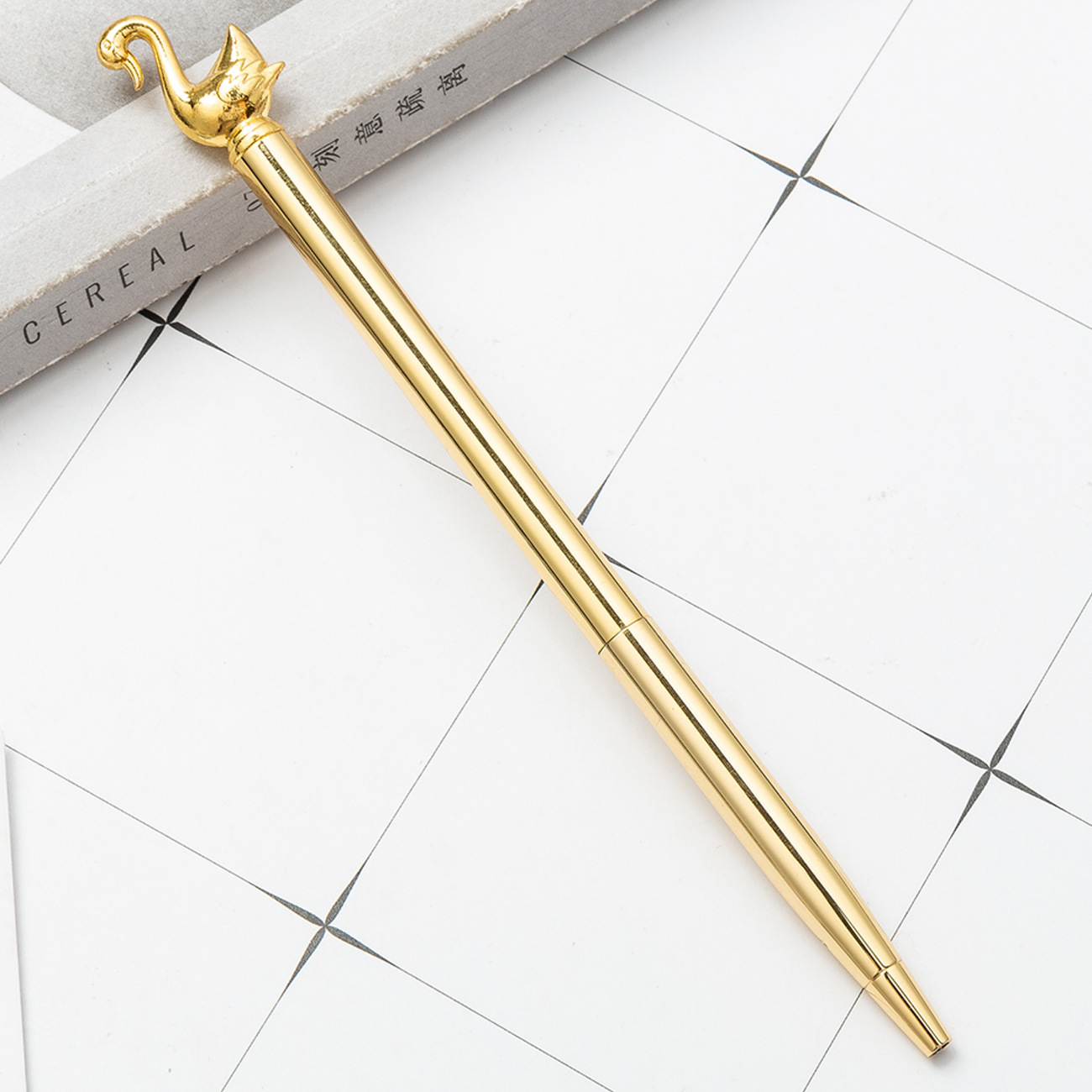 Nuevo estilo de cisne creativo bolígrafo metal bolígrafo neutro bolígrafo de firma bolígrafo logotipo de impresión de regalo