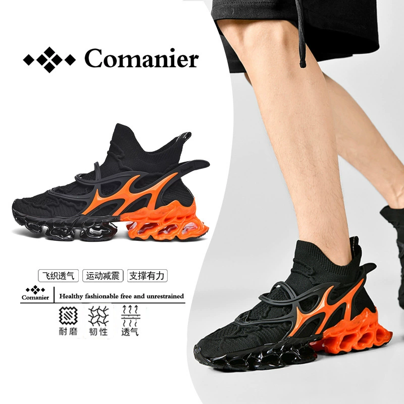 Мужская обувь Gomeilunya, новая летняя модная обувь, дышащая универсальная повседневная спортивная обувь с тканой сеткой для бега, обувь с лезвиями