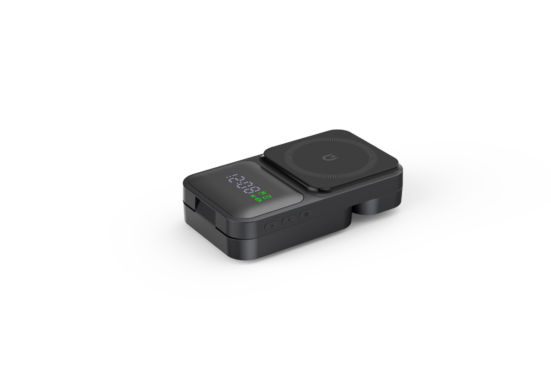 Cargador Inalámbrico Plegable Magnético 4 en 1 con Carga Rápida para Teléfono Móvil y Auriculares