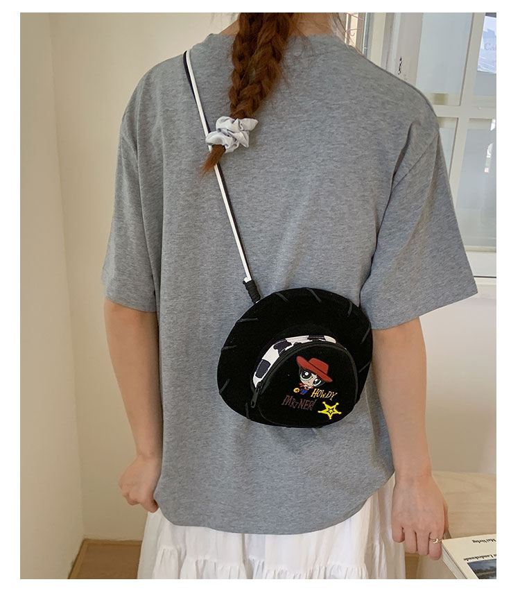 Cute Ins-style 2025 summer new denim hat crossbody bag with cartoon design, fun and personalized single-shoulder phone case undefined