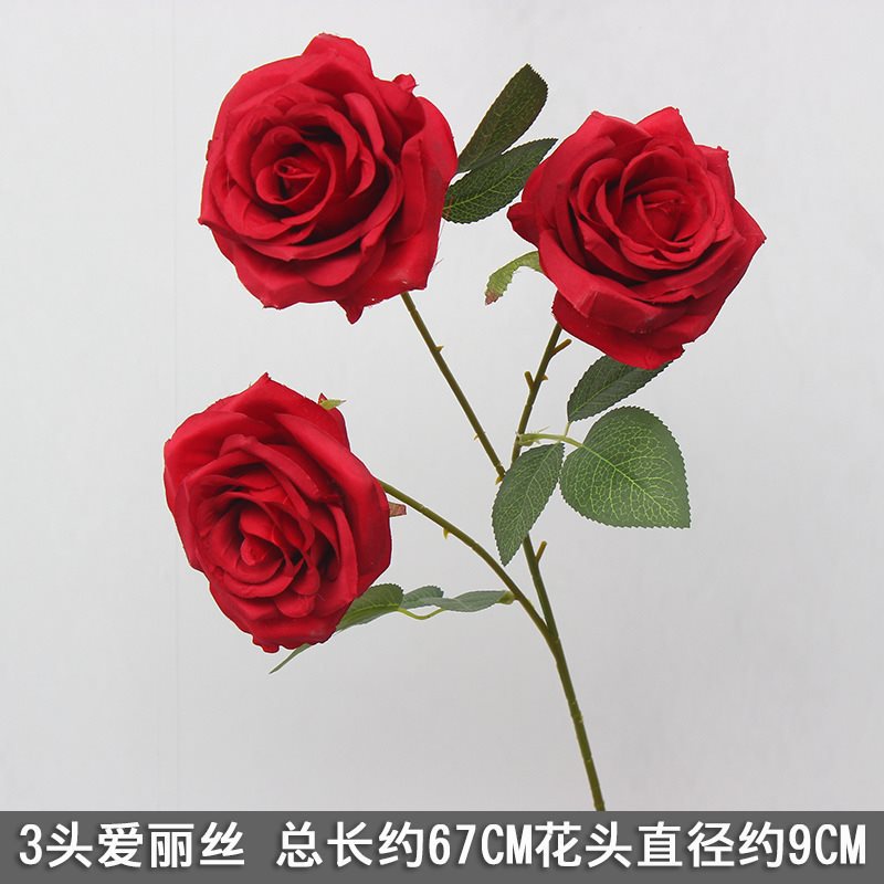 Topa de veludo rosa cascada flor falsa diseño de fondo pared red perforación roja decoración de rosa pared de cártamo del centro comercial