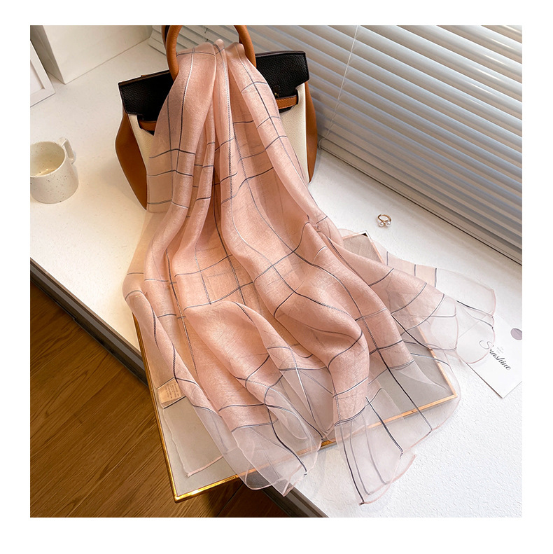 Women's Elegant Stripe Mulberry Silk Fleece Silk Scarves display picture 1