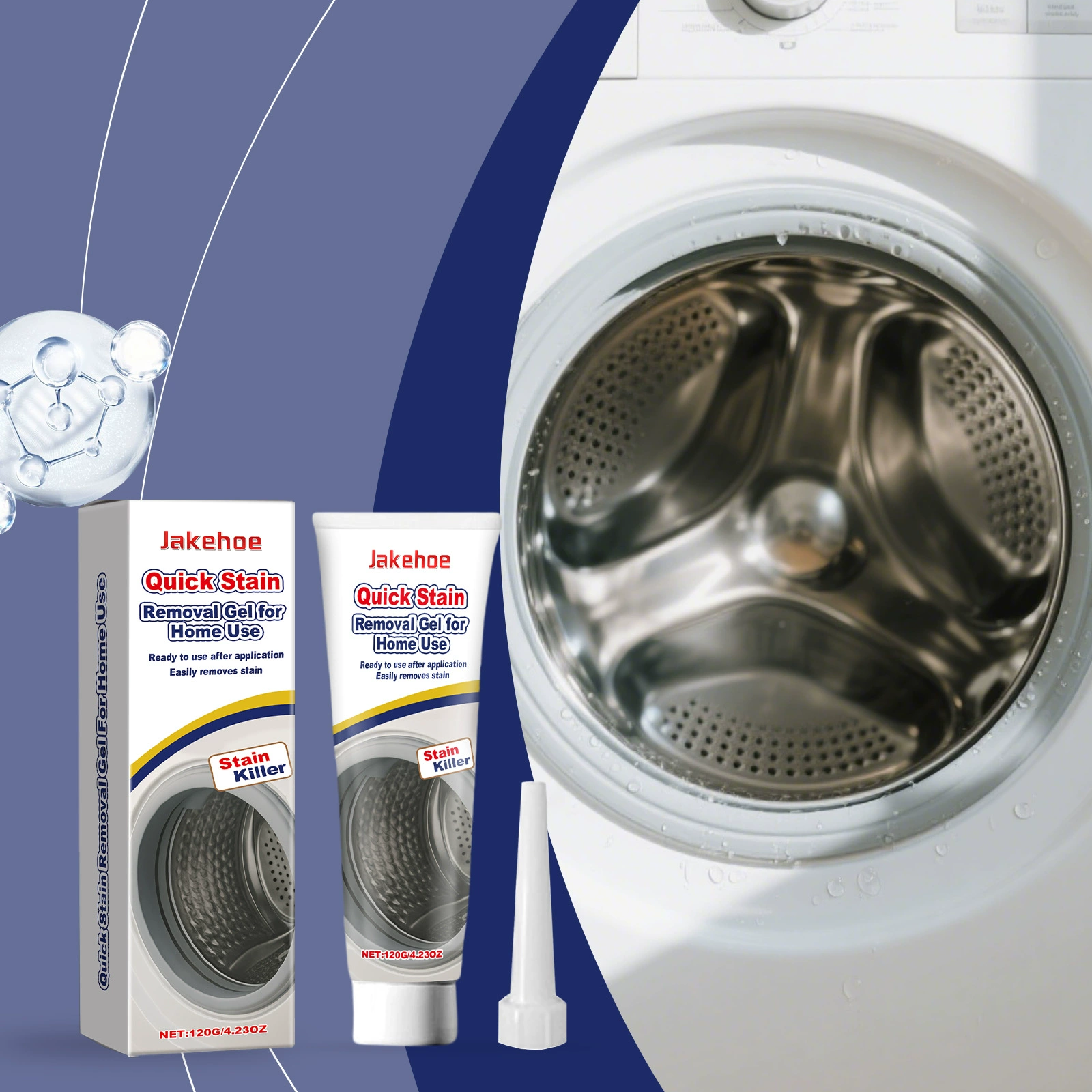 Гель для бытовой уборки JAKEHOE, проникающий и чистящий, формула без брызг, удобная бытовая уборка с заостренным носиком.