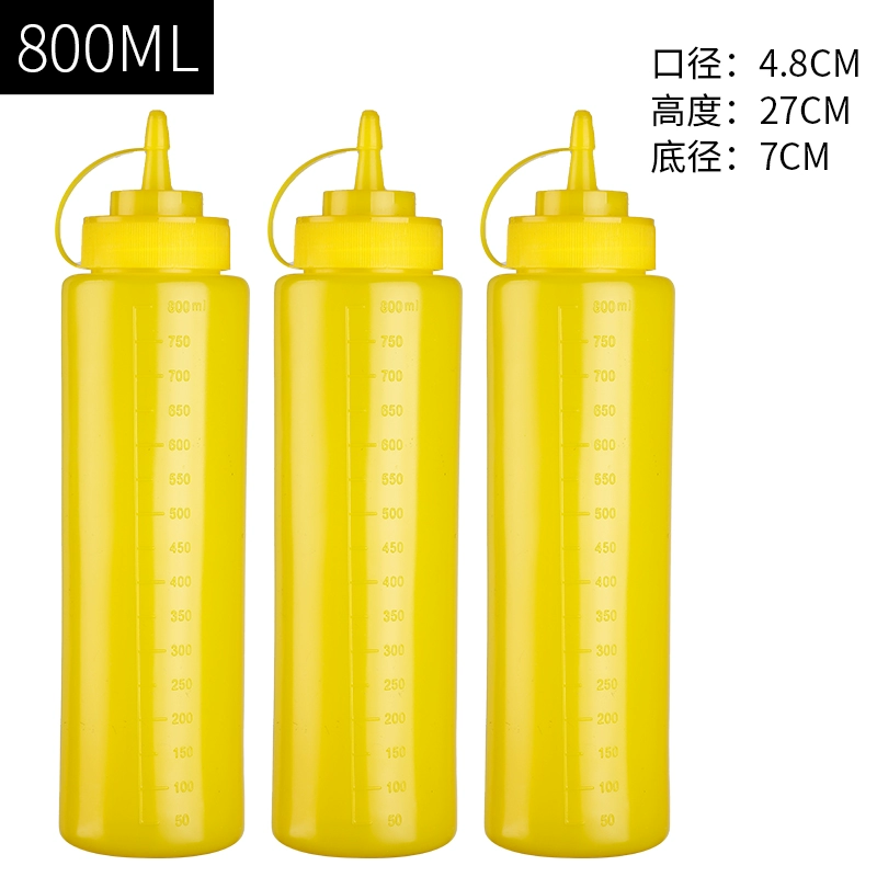 Бутылка для соуса ID3L, пластиковая, бытовая, с острым горлышком, для масла, кухонная бутылка для приправ, банка для томатов, банка для салата
