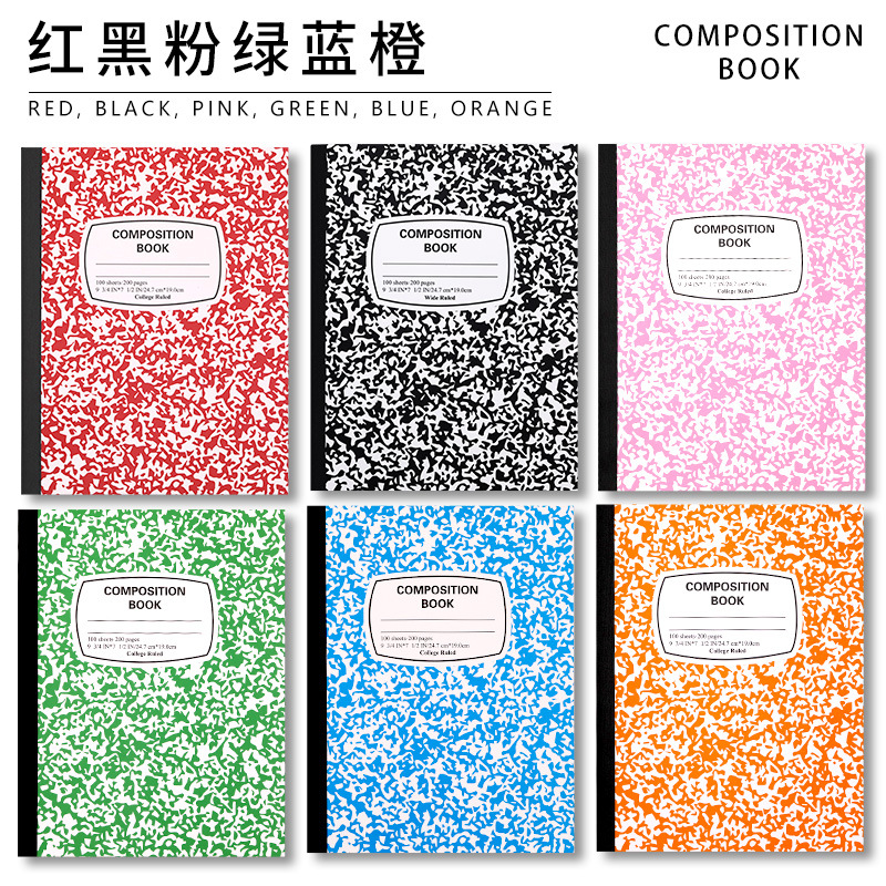 Seis colores B5 personalizado cuaderno de notas de impresión cuaderno de oficina de costura de línea transversal bolsa de costura de espalda cuaderno de notas
