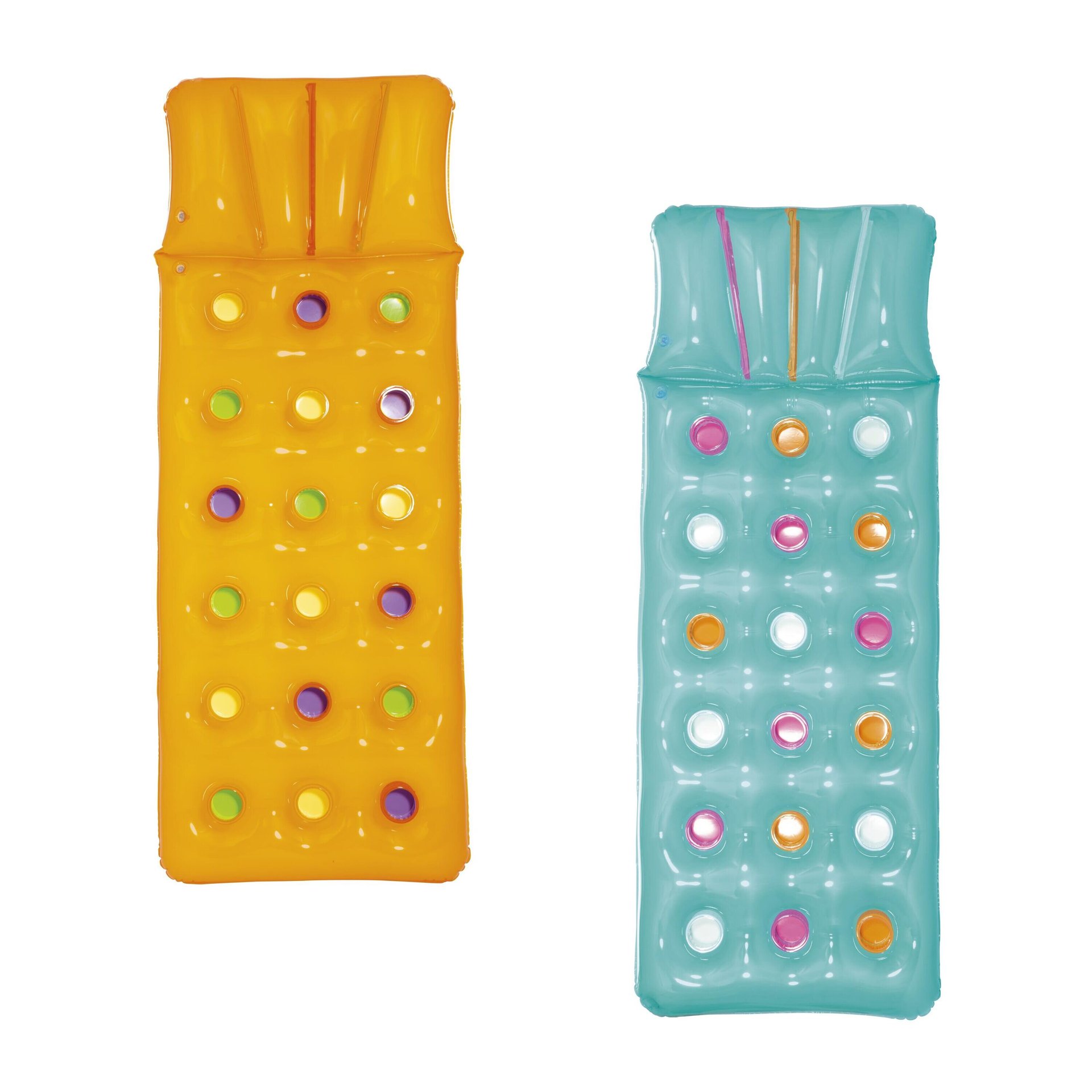 Cama flotante inflable de agua grande piscina para adultos silla de relajación cojín flotante con respaldo y portavasas