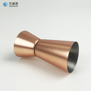 Bar Bartending Tools Stainless Steel Straight Edge Measuring Cup Double-Headed Wine Measurer 25/50ml Matte Rose Gold Wine Measuring Cup