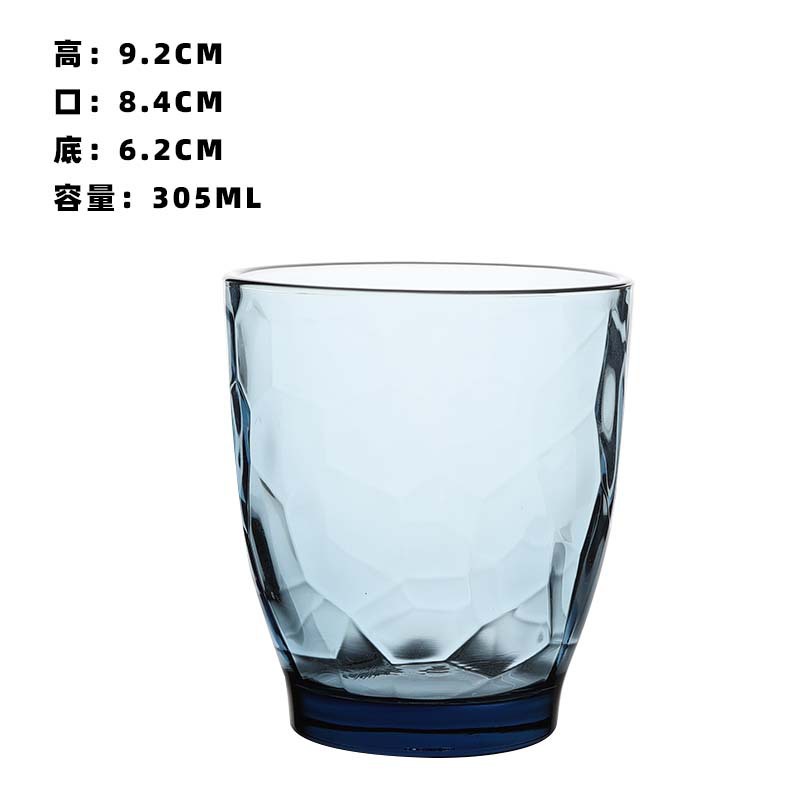 Tazas de vidrio temperado restaurantes de alta calidad tazas de agua de burbujas coloridas tazas de enjuague bucal de diamante tazas de agua gruesas a alta temperatura