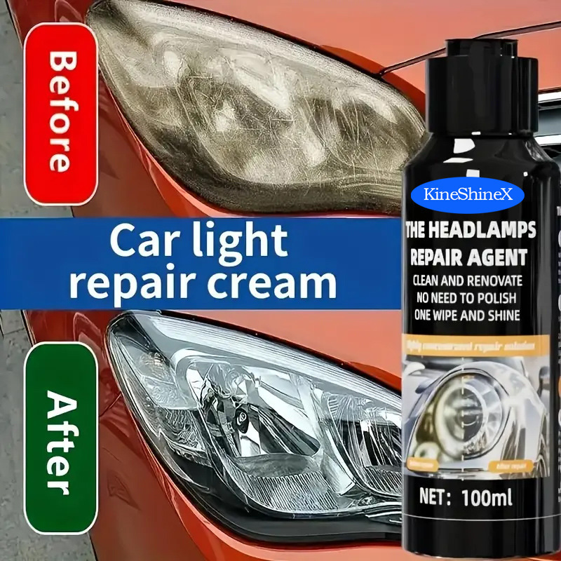 車のヘッドライトの酸化された黄色の修復クリーム - 新エネルギー車のフロントとリアのライトを明るくするためのスクラッチとマットの修復|undefined
