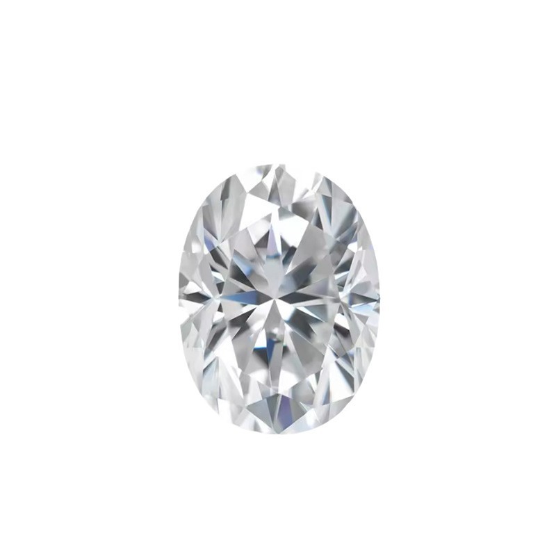 8A Grade Egg-Shaped Oval Moissanite Diamond Ultra-White D Color Loose Stone Manufacturer Wholesale Synthetic